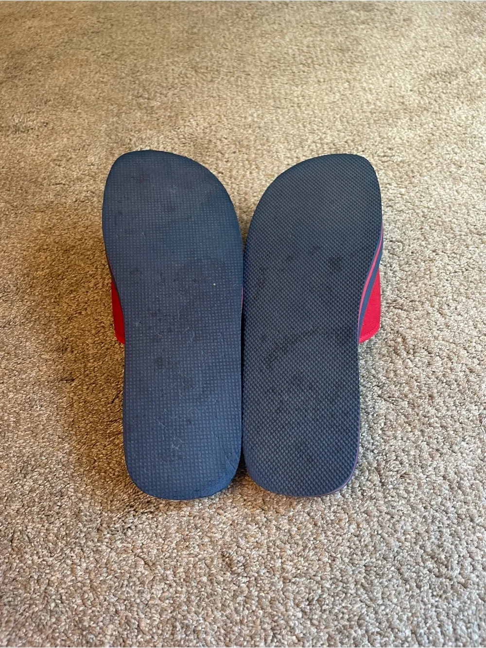 Men's Tommy Hilfiger Red, White, Navy adjustable Slides size 11